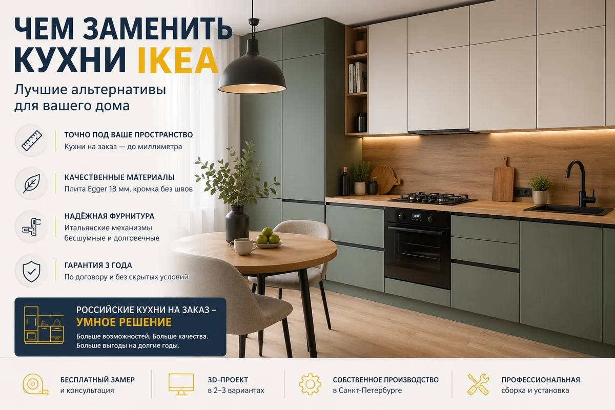 Чем заменить кухни IKEA: лучшие российские альтернативы в 2026 году